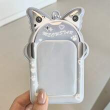 Heart Earphone Cat Ear PVC Card Holder 3 Inch Photocard Kpop Idol Card Storage Display Student Campus ID Bag Charm Pendant - Color - View 10