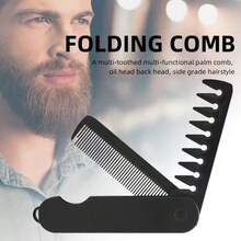 Lược gấp đa năng dành cho nam, lược chải tóc dầu, lược tạo kiểu tóc Pompadour, lược tạo kiểu răng thưa, lược gấp gọn tiện dụng khi đi du lịch. - nhiều màu - Xem 1