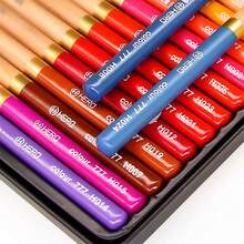 48-Farben Premium Ölbasierte Farbstift-Set, 24/36/48 Farben erhältlich, 3,8mm weiche Mine, Holz Zeichen- und Malset, Metallverpackung, geeignet für Künstler und Hobbykünstler - Hero 24-Farben-Blechdosenset - Übersicht 6