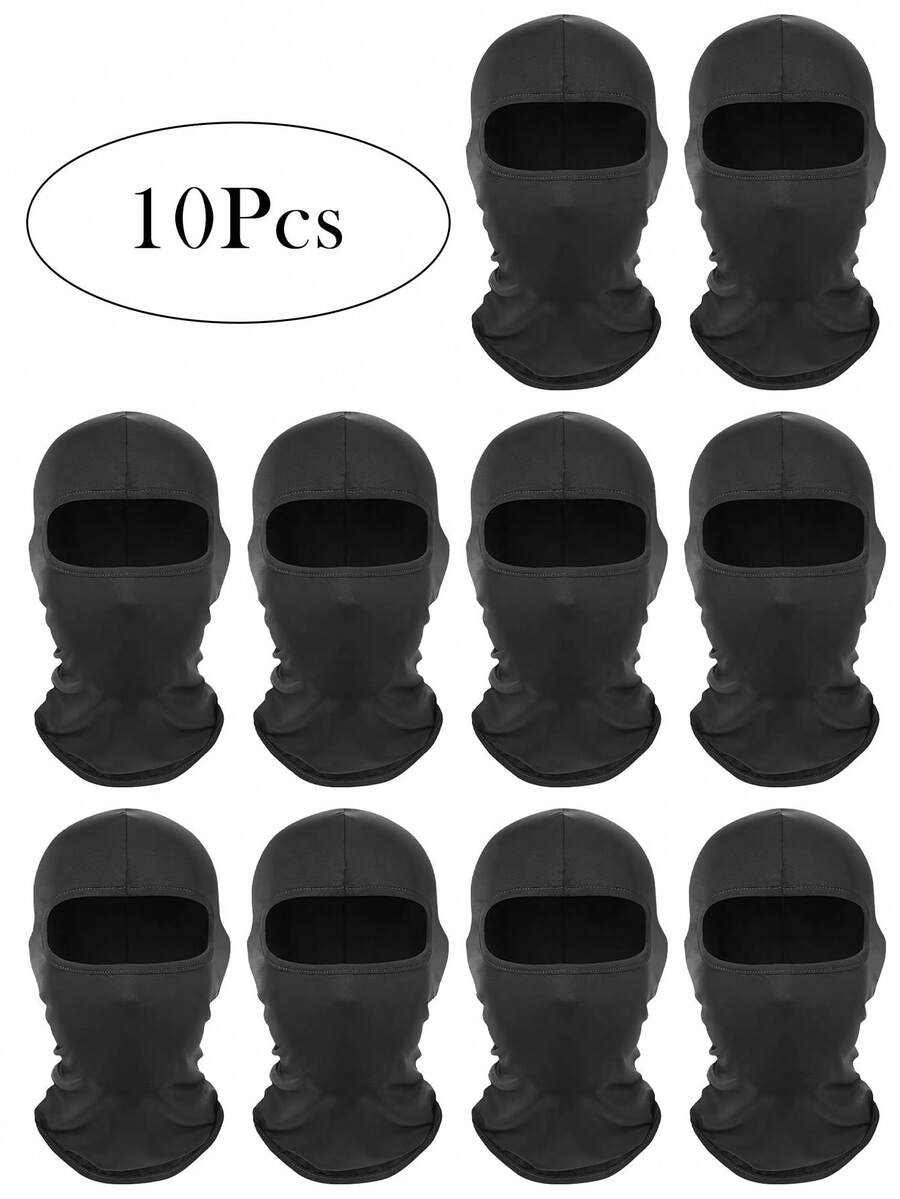 Multi-Pack Unisex Solid Color Windproof Ski Mask, Balaclava Headwear Face Mask, Suitable For Daily Use, Outdoor Travel, Hiking, Skiing, Cycling - Multicolor - View 1