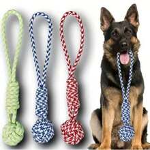Dog Toys, Knots, Golden Fur, Teddy, Puppy, Bite Resistant, Large And Small, Dog Teeth Grinding, Pet Toys, Balls, Dog Supplies - Multicolor - View 2