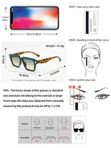 1pc Men's Retro High-Quality Personalized Minimalist Fashion , Suitable For Driving, Travel, Vacation, Casual, Beach, And Daily Wear - Green Frame Green and Yellow Tablet - View 2