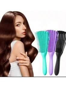 1pc Hair Relaxing Massage Comb - Suitable For Washing, Drying, Hair Care Oil, Waves, Curls, Increases Hair Volume And Smoothness, Easy To Clean, Durable Plastic Material, Stimulates Scalp, Suitable For Relaxing Textured Hair, Scalp Massage | Hair Relaxing Comb | Plastic Comb, Hair Brush - FC267 Octopus Comb - View 11