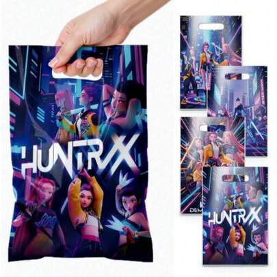 Conjunto de 50 sacolas de presente temáticas de K-Pop, ideais para festas de aniversário, lembrancinhas escolares, Natal, presentes de aniversário, decorações de festas, presentes de Ano Novo, presentes de Dia dos Namorados e presentes de Páscoa.