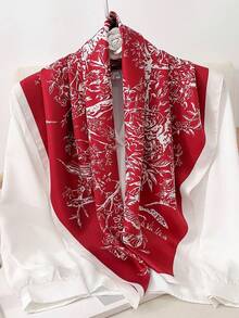 1pc Women's Fashion Breathable Multi-Functional Headband, Polka Dot Printed Silk-Like Scarf - Multicolor - View 7