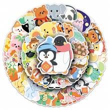 50pcs Original Graffiti Animals Vinyl Stickers, Beautiful And Practical, Suitable For Scrapbooks, Diaries, Bumpers, Skateboards, Water Bottles, Helmets, Water Cups, Car Stickers, Etc. - Multicolor - View 1