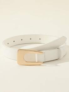 3pcs/Set Plus Size PU Classic Belt With U-Shape Metal Buckle Decor, Fashionable & Versatile Women's Belt, Suitable For All Seasons - U-shaped Buckle - View 21