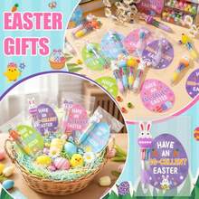 84PCS Easter Gifts Bulk Cartoon 4 In 1 Multicolor Ballpoint Pens With Greeting Cards For Easter Party Favors Basket Stuffers Goodie Bag Filler School Supplies Students Rewards Classroom Gifts - Nhiều màu - Xem 7