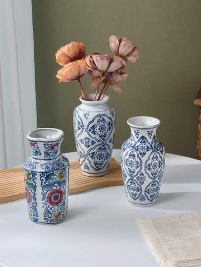 1 bình/chậu hoa gốm sứ, trang trí nhà cửa mùa xuân, thích hợp sử dụng ngoài trời và trong vườn.