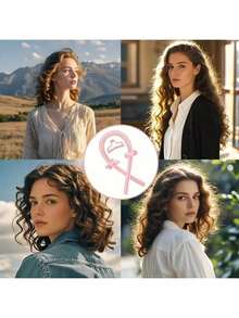 4-Piece Set/No-Heating Hair Curling Set: Satin Curling Iron, Ideal For Overnight Curls - With Headband And Handle - Gentle And Effective Hair Care - Foam Hair Curler - View 4