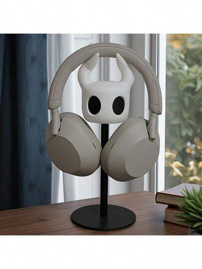 حامل سماعات رأس إرجونوميك ل- Hollow Knight، حامل وحدة التحكم في الألعاب، حامل عرض ثلاثي الأبعاد متعدد الوظائف، مناسب للألعاب والمكتب - منظم مكتبي من سبيكة الألومنيوم، تصميم موفر للمساحة، حامل سماعات رأس متين