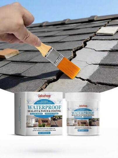 Invisible Sealant, Roof Crack Sealing Waterproof Wear-Resistant High Elasticity Transparent Leak Repair Waterproof Glue