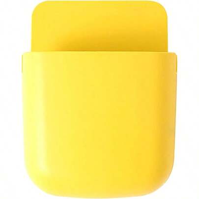 MYUBWTF Remote Control Holder Storage Box, Remote Control Holder Wall Mount Holders Conditioner Remote Control, TV Remote Control Device, Phone (Yellow)