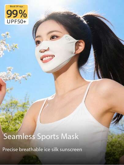Summer Breathable UV Protection Face Mask, Outdoor Sports Mask For Women, Lightweight & Comfortable Facial Sunscreen