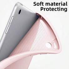 超薄轻巧智能平板电脑保护套，具备自动休眠/唤醒功能和三折支架，兼容第九代、第七/八/九代平板电脑，包括 iPad Pro 2 11 英寸、iPad Pro SE 11 英寸、Tab M11/ Idea Tab 11 2025。 - 粉色 - 查看 5