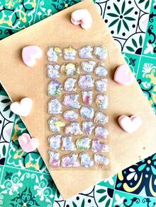 Cartoon Drop 3D Relief Stickers Journaling DIY Diary Stationery Sticker Decor School Supplies Gift - Multicolor - View 7