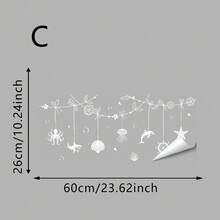 1/3pcs Pet Theme White Silhouette Window Stickers. Pet Dog, Cat, Rabbit With Floral Vine Design Stickers. Removable Waterproof Material Suitable For Living Room, Cafe, Shop Front, Home Decor. - Multicolor - View 14