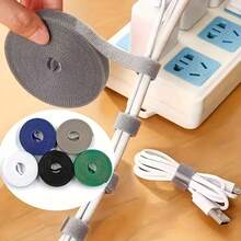 1 Roll Reusable Multi-Functional Adjustable Cable Management Strap, Data Cable Organizer And Storage Tie, Computer Wiring Clip, Desktop Wire Holder - Multicolor - View 7