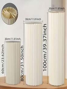 Elegant Foldable Wedding Column Decor, Paper Roman Column Decor, Suitable For Bride's Aisle And Birthday Party, Round Shape - L - View 13