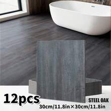 12/24pcs Luxury Vinyl Self-Adhesive Floor Tiles, 3D Marble Wallpaper Stickers, 30x30cm, Peel And Stick, Removable, Thick Insulation, Suitable For Living Room, Bedroom, Kitchen, Bathroom Wall And Floor Decoration - Multicolor - View 15