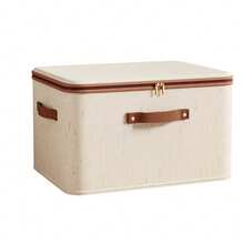 Túi đựng đồ bằng polyester, hộp đựng đồ kiểu ngăn kéo, trang trí cho dịp lễ, nhà cửa, phòng ngủ, đồ dùng sắp xếp đồ đạc gia đình. - Màu be - Xem 13