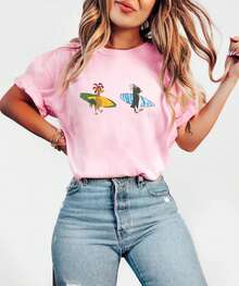 Cody  & Chicken Joe Shirt, Surfs Up Tshirt, Funny Chicken Tee,  Chicken Joe Top, Movie Fans Gift, Cody And Chicken Apparel - trắng - Xem 4