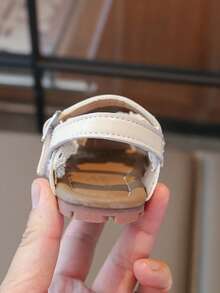 1双夏季凉鞋，防滑花朵蝴蝶结软底镂空设计透气百搭沙滩鞋，轻便舒适，甜美复古风时尚凉鞋 - 米色 - 查看 5