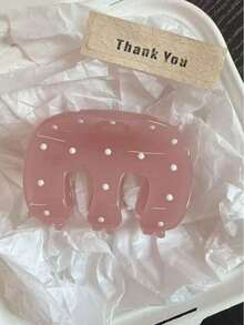 3/1件装新款波点纹理发夹，M形爪夹，多功能发爪，丸子头爪夹，高端发饰，夏季海滩度假必备 - 彩色 - 查看 6