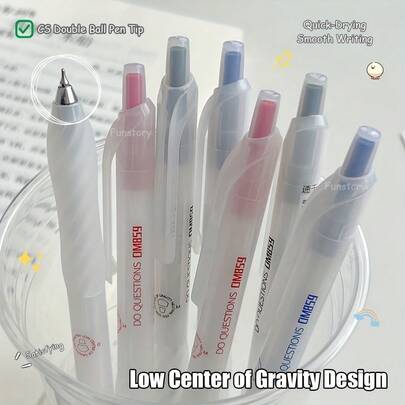 3pcs Low Center Of Gravity Neutral Pens, 0.5mm Minimalist Quick-Drying Neutral Pens, Suitable For Students, Exams, And Filling Out Forms