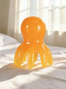 1 pieza Peine de masaje de pulpo de 8 púas, con dientes lisos y redondeados en amarillo, verde y naranja, masaje suave para aliviar el cuero cabelludo, portátil para usar en casa, viajes y regalos - Peine de pulpo - Ver 14