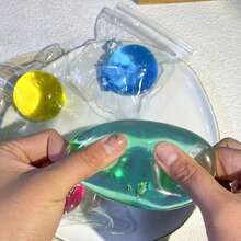 高品质透明麦芽糖软萌玩具，麦芽糖泡泡苏打果冻软萌玩具，慢回弹夏季清凉软萌袋，可塑形麦芽糖手指减压玩具，适合青少年和成人，超硬果冻挤压球，感官刺激，缓解压力，生日派对礼物，圣诞节礼物 - 彩色 - 查看 9