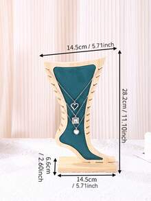 Creative Foot-Shaped Bamboo & Wood Necklace/Anklet Jewelry Display Stand, Pendant Prop For Jewelry Photography - Multicolor - View 15