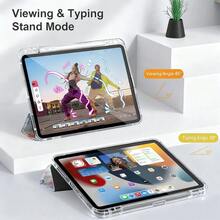 1pcs Summer Beachy Watercolor Elements Pattern  Case And  Tablet Case | Flip Cover Doubles As A Stand | Features A Pen Slot | Compatible With  Pro M4/ Pro 6th/ Pro 5th/ Pro 4th/ Pro 3rd/ Pro 2nd/ 11th/ 10th/ 9th/ 8th/ 7th/ Air 7th/ Air 6th/ Air 5th/ Air 4th/ Air 3rd - Nhiều màu - Xem 4