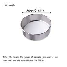 1pc 304 Stainless Steel Flour Sifter, 40/60 Mesh, Thickened Round Flour Sifter, Fine Mesh Bottom For Baking Powder, Matcha, Cocoa, Baking Tool Kitchen Supplies - Silver - View 11