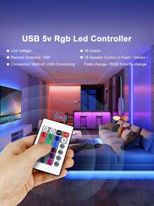 Acosh Neon 1m-40m RGB LED Strip Lights, Cuttable, USB Powered, Flexible & Easy Installation With Double-Sided Adhesive Tape, Suitable For TV, Monitor, Computer Backlighting, Bedroom, Living Room, Ceiling, Kitchen, Corridor Decoration - RGB - View 4