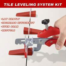 Tile Leveling System Kit, Including Tile Leveling Clips, Pliers, Spacers, Suitable For Wall And Floor Tile Installation, Professional Construction And Home Renovation Tool With Advantages Of Flat Laying, Efficiency Improvement, Uniform Grout Lines, And Reusable Design - A - View 4