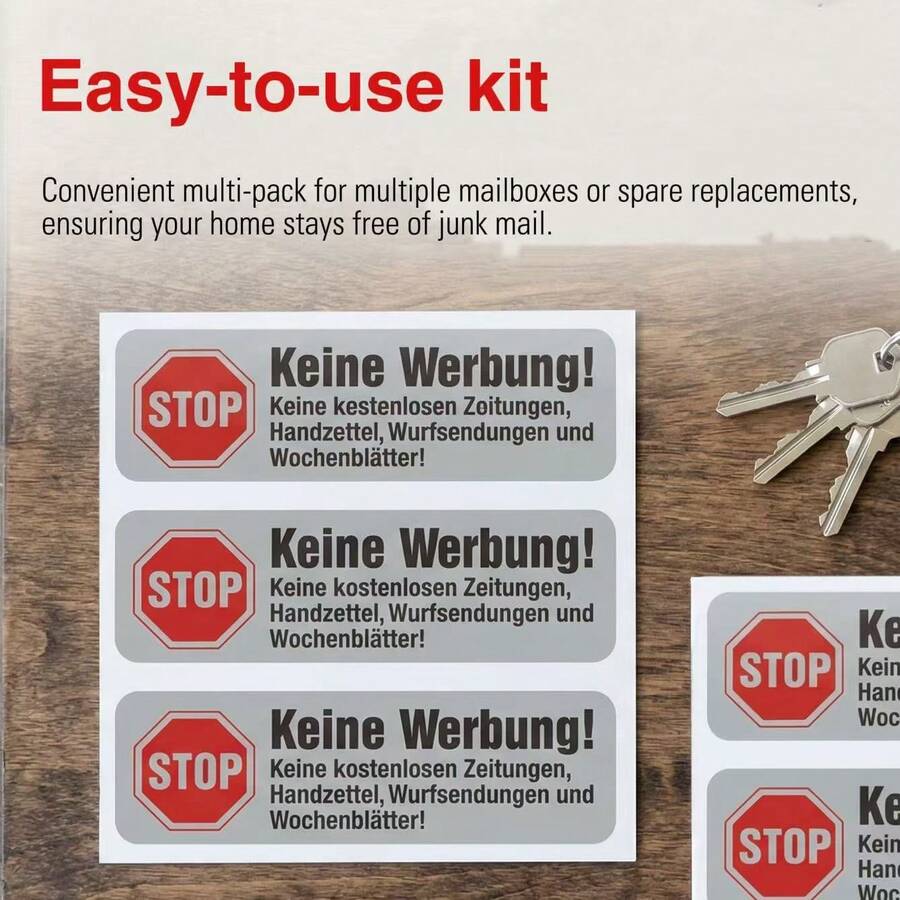 No Advertising Stickers, Can Be Removed Individually, Made Of PET Material, Stop Mailbox Advertising Scrapbook Supplies Scrapbooking