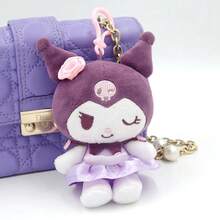 SANRIO 三丽鸥家族小吊坠玫瑰酷乐美毛绒娃娃，创意桌面摆件，可作节日礼物 - 彩色 - 查看 2