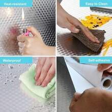 ucdfi 1 rollo de papel tapiz autoadhesivo para decoración de habitaciones y cocinas, resistente al agua y al aceite, para decorar encimeras, cajones y gabinetes - Pegatina a prueba de aceite - Ver 4