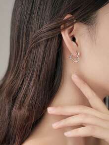1 đôi bông tai hình trái tim mạ vàng, bông tai dạng khuyên mũi bằng thép không gỉ 16G, thích hợp làm quà tặng Ngày Valentine, Ngày của Mẹ, quà tặng cho mẹ, trang sức nữ. - Quyên góp vì tình yêu thương - Xem 9