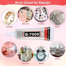 B-7000 Handmade Crystal Glue, 50ml/110ml (3.7 Fl Oz), Transparent. B-7000 Super Jewelry Glue, Clear Industrial Adhesive, Suitable For Fabric, Phones, Jewelry Making, Crystal Gems, Stones, Wood, Glass, Etc. - B7000 - View 4