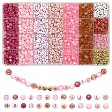 Approx. 1000pcs/Box 28-Compartment Multicolor English Alphabet Beads Set, Bracelet & Jewelry DIY Making - Multicolor - View 10
