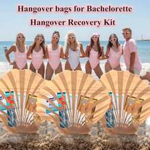 Seashell Bags Beach Themed Hangover Recovery Kit Stand Up Pouch Resealable Bags For Bachelorette Party Favors Bridal Party Favors Wedding Welcome Birthday Hangover Kits 10 Pcs In White - Rượu sâm banh - Xem 7