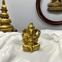 1件金色大象树脂摆件，汽车仪表盘装饰，风水摆件，馈赠亲朋好友 - B款-托鼻像神 - 查看 6