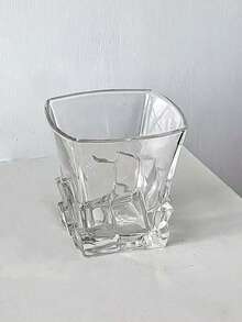 1 pieza Vaso de cristal para cóctel de 10*8.7cm, edición limitada, artístico, vaso de lujo creativo, copa de cristal, vaso de whisky de alta gama, color plateado espacial - Multicolor - Ver 4