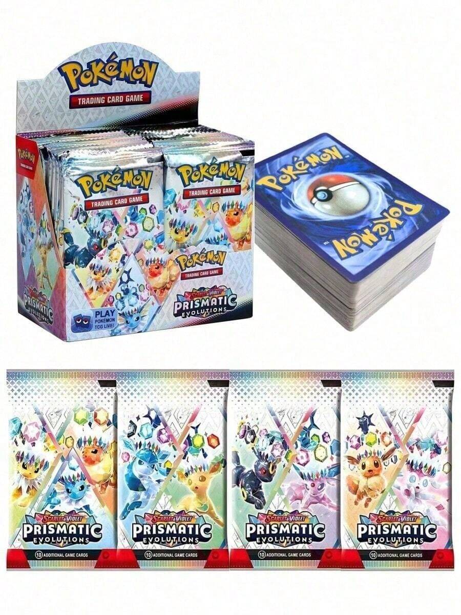 TCG Blind Box Sunshine & Moon Series Ultimate Prism Rare Card Expansion Pack, Suitable For Card Battle Evolution Tabletop Game, Holiday Party Christmas Gift, Random Style - Multicolor - View 1