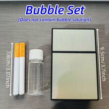 （不含泡泡液）圣诞创意香烟造型泡泡棒，迷你圆形泡泡机，手持式泡泡吹泡泡玩具，恶作剧香烟造型泡泡机，派对氛围装饰工具，趣味泡泡道具 - 彩色 - 查看 5