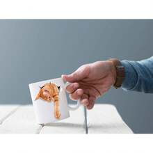 11盎司姜橙色陶瓷马克杯，趣味咖啡杯，适合情侣、生日、父亲节、母亲节等场合，双面印花陶瓷杯，可重复使用，微波炉和洗碗机适用，生日礼物，母亲节礼物 - 扮演薑 - 查看 4