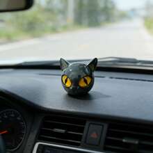 Luxury Black Cat Statue Figurine, Resin Material, Home Decor, Office Desk Decoration - Style B - Dark Color - View 6