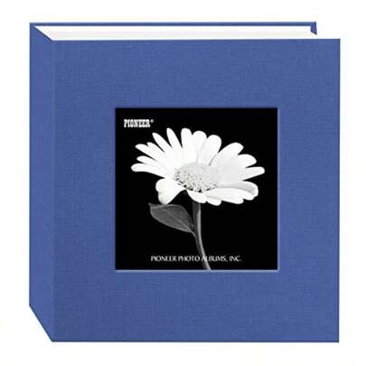 Pioneer 100 Pocket Fabric Frame Cover Photo Album Sky Blue